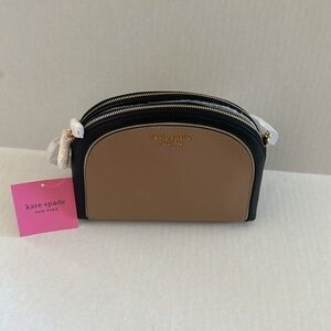 NWT Kate Spade Color Blocked Double Zip Dome Crossbody Purse